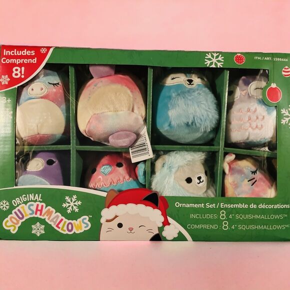 2023 SQUISHMALLOWS 4" Ornaments - 8 Pack Holiday Collection KELLYTOYS Christmas - Picture 1 of 1